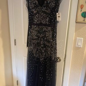 Adrianna Arpell evening gown. Size 12p Midnight Blue.